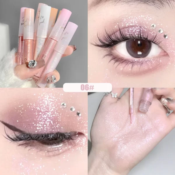 Sparkling Liquid Eye Shadow Lying Silkworm Highlighter Waterproof Pearl Sequins High-gloss Brightening Glitter Eyeshadow Stick