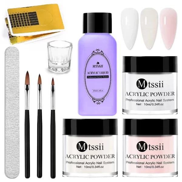 Nail Crystal Powder Kit Acrylic Liquid With Brush Pink White Acrylics For Nails Extension Carving Professional nail equipment - Image 18