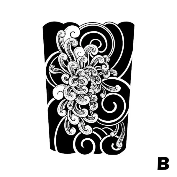 Snake Dark Semi-permanent Juice Herbal Tattoo Sticker Full Arm Gear Death Flower Leg Waterproof Fake Tatto Lasting Art Men Women - Image 12
