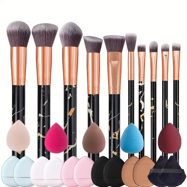 10PCS Professional Makeup Brushes Set Sponge Beauty Sponge for Women Cosmetic Brush Loose Powder Brush Blending Beauty Tools - Image 23