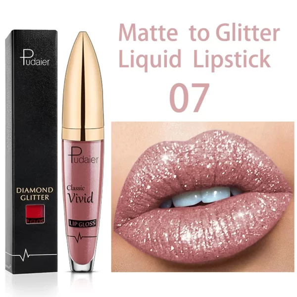 18 Colors Glitter Lip Gloss Waterproof Long Lasting Diamond Matte To Shimmer Metallic Liquid Lipstick Women Lips Makeup Cosmetic - Image 7
