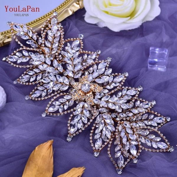 YouLaPan HP413 Wedding Head Piece for Bride Crystal Headband Bridal Hair Accessories Rhinestone Women Headdress Bride Headwear - Image 6