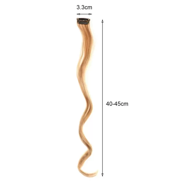 Women Curly Clip-in Hair Extension Natural High Temperature Fiber Ladies Hair Piece Colored Long Wavy Synthetic Hairpiece - Image 6