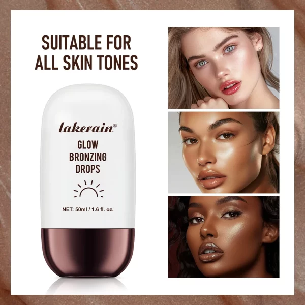 Glow Bronzing Drops Face Peptide Serums Liquid Bronzer Cream Hydrating Makeup For An Everyday Radiant Glow Summer Glow - Image 5