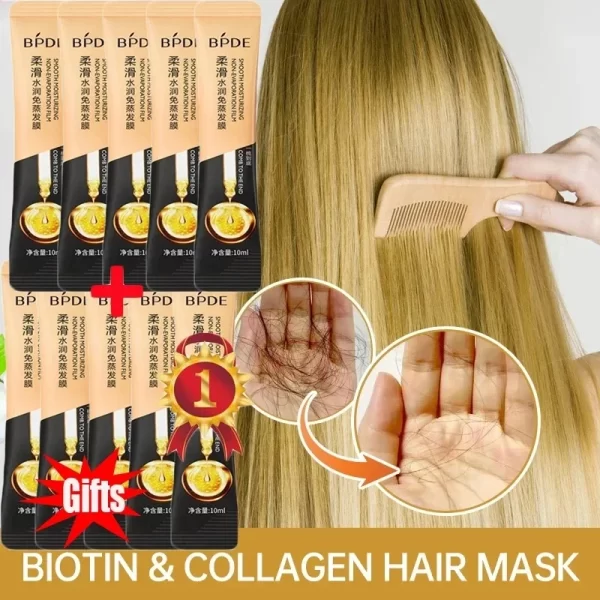 Magical Keratin Hair Mask 5 Seconds Fast Repairing Damaged Frizzy Hair Soft Smooth Shiny Deep Moisturize Straightening Hair Care - Image 2