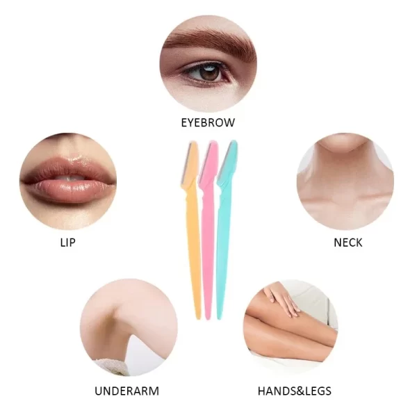 3pcs-36pcs Eyebrow Razor For Women, Multipurpose Exfoliating Dermaplaning Tools Facial Razor Safety Beauty 3color - Image 4