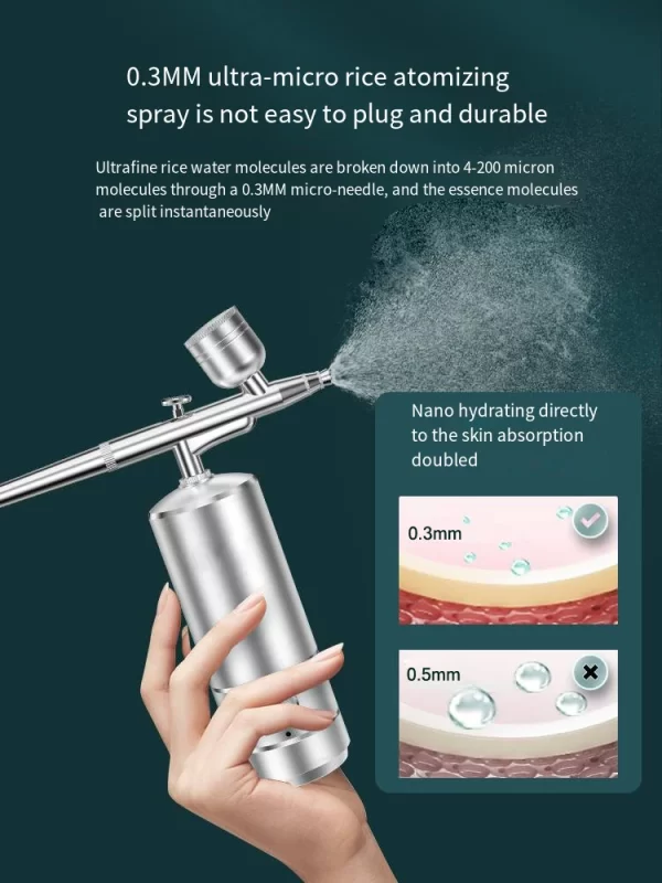 Handheld Moisturizing Nano Mist Facial Oxygen Water Face Infusion Mist Mini Sprayer Jet Water Oxygen Injector - Image 4