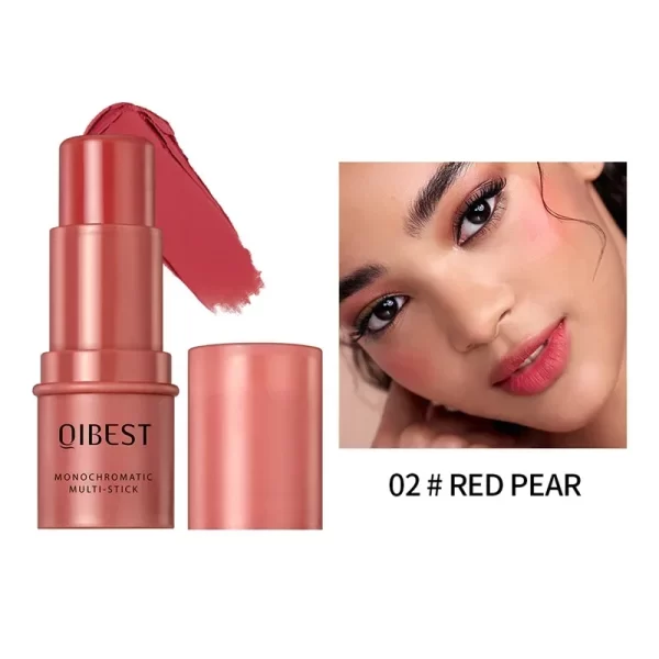 3-in-1 Cheek Blush Stick Lip Tinted Eyes Cheek Lips Brighten Cream Water-resistant Moisturizing Face Contouring Shadow Blusher - Image 7