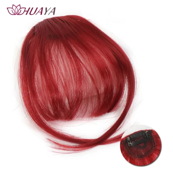 HUAYA Synthetic Hair Bangs Clips Front Side Long Bangs Fake Fringe Clip In Hair Extensions Accessories for Women - Image 20