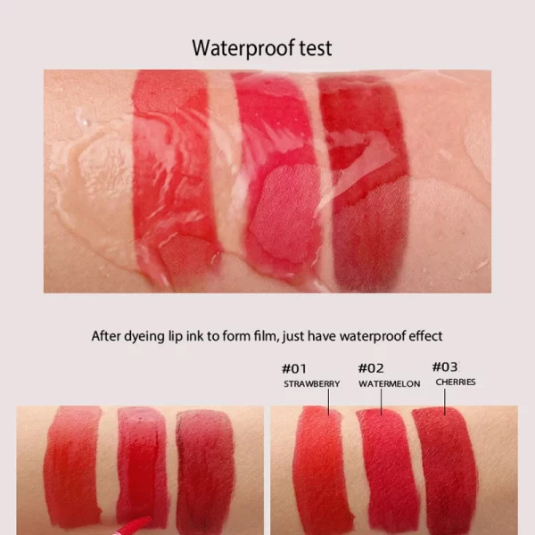 Moisturizing Liquid Lipstick Jelly Lasting Cherry Red Pink Lip Gloss Sexy Non Sticky Cup Lip Tint Korean Lips Makeup 3 Colors - Image 4