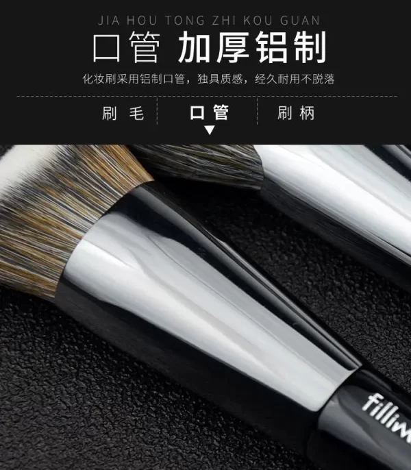 1pc Angled Foundation Makeup brushes Fan Powder Make up brushes 3D Bronzer Blusher stippling brush Eyeshadow Concealer Eyebrow - Image 5
