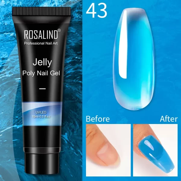 ROSALIND Multicolor Poly Nail Polish Gel Acrylic Extension Gule Profession Semi Permanent Resin Art Crystal Nail Glue 15ML/30ML - Image 7