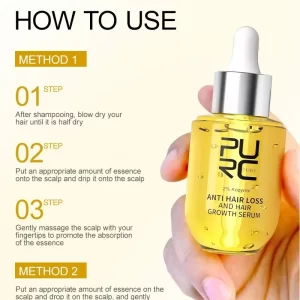 PURC Fast Hair Growth for Men Women Ginger Oil Care Anti Hair Loss Scalp Treatment Serum Beauty Health Products