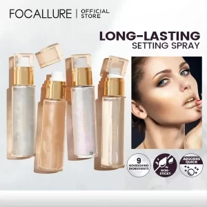 FOCALLURE Glitter Body Spray Pearlescent Long-Lasting Setting Spray Hydrating Mermaid Highlighter Face Makeup Cosmetics