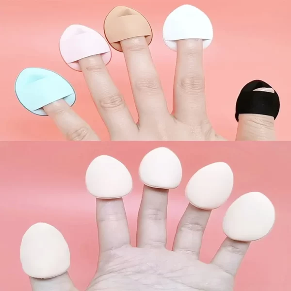 3/10pcs Mini Size Professional Cosmetic Cushion Puff  Concealer Foundation Detail Puff Finger Puff Set Makeup Sponge Beauty Tool - Image 2