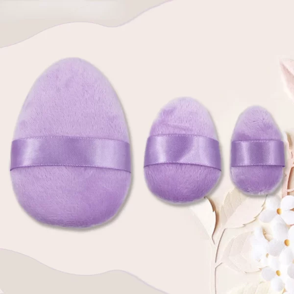 Cotton Purple Powder Puff Large Medium And Small Mini Eye Shadow No Dead Corner Makeup Puff Cosmetic Tool - Image 2
