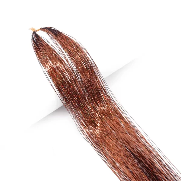 Colourful Shiny Threads Glitter Hair Tinsel Kit Gold Silk HairGlitter String Extensions Accessories For Women Headdress - Image 16