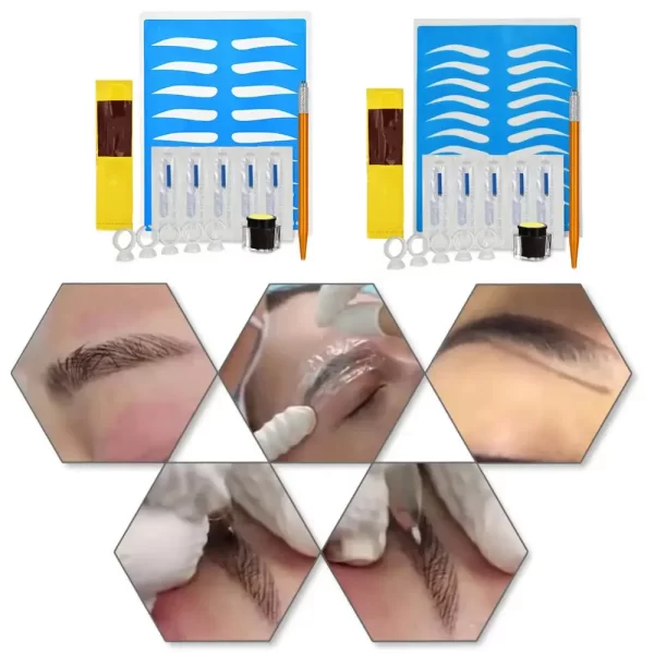 1 Set 3D Microblading Pen Tattoo Training Kit Eyebrow Tattoo Practice Professional Permanent Makeup Tattoo Eyebrow Wholesale - Image 2