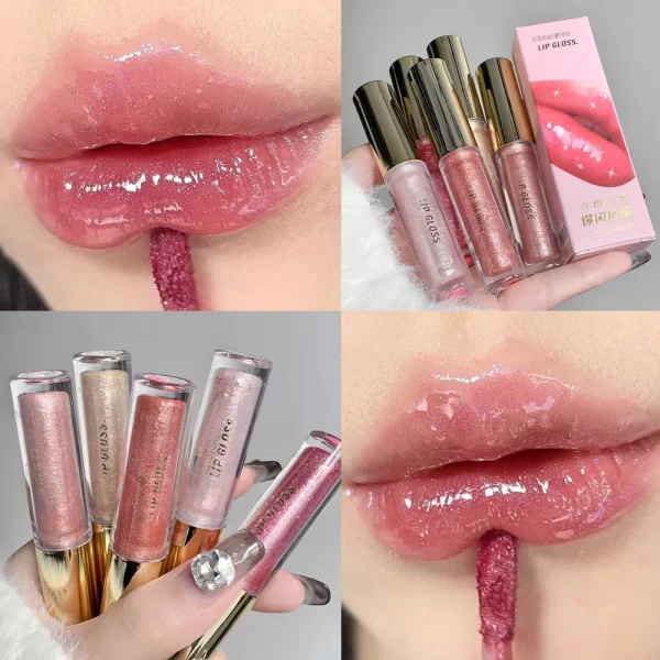 Waterproof Mirror Pearl Lip Gloss Lasting Moisturizing Liquid Lipstick Shine Glitter Diamond Lip Gloss Women Makeup Cosmetics - Image 2