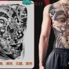 Full Back Chest Herbal Juice Ink Semi-permanent Tattoo Stickers 7-15 Days Long Lasting Temporary Fake Tattoo Totem Men Adult - Image 20