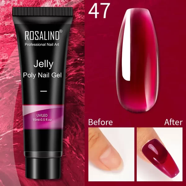 ROSALIND Multicolor Poly Nail Polish Gel Acrylic Extension Gule Profession Semi Permanent Resin Art Crystal Nail Glue 15ML/30ML - Image 10