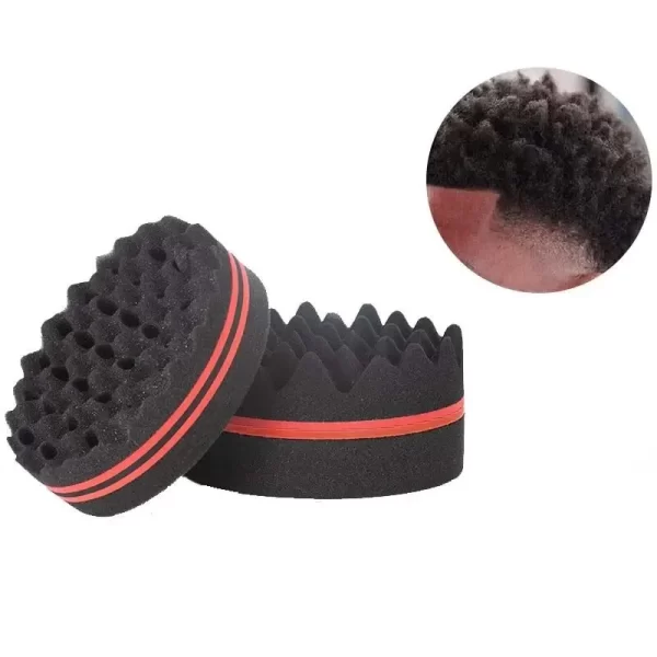 Magic Hair Curling Sponge Creative Hairdressing Double-sided Dual-use With Holes Dirty Hair Messy Curls Styling Tools - Image 2