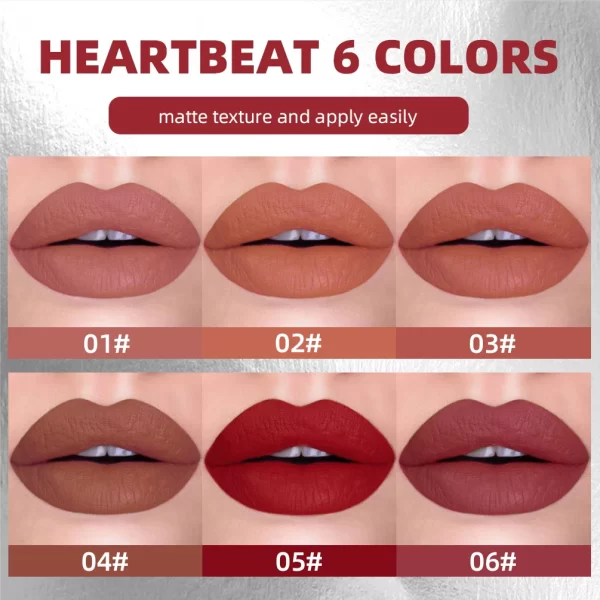 QIBEST Matte Lipstick Waterproof Long Lasting Non-stick Cup Lip Stick Not Fading Sexy Red Orange Velvet Lipstick Makeup Cosmetic - Image 4