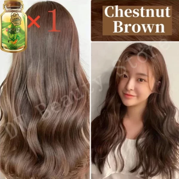 Pure Natural Herbal Hair Dye Shampoo 5 Minute Change Hair Color Lasting Coloring Non-irritating Plant Bubble Hair Care Women Men - Image 12