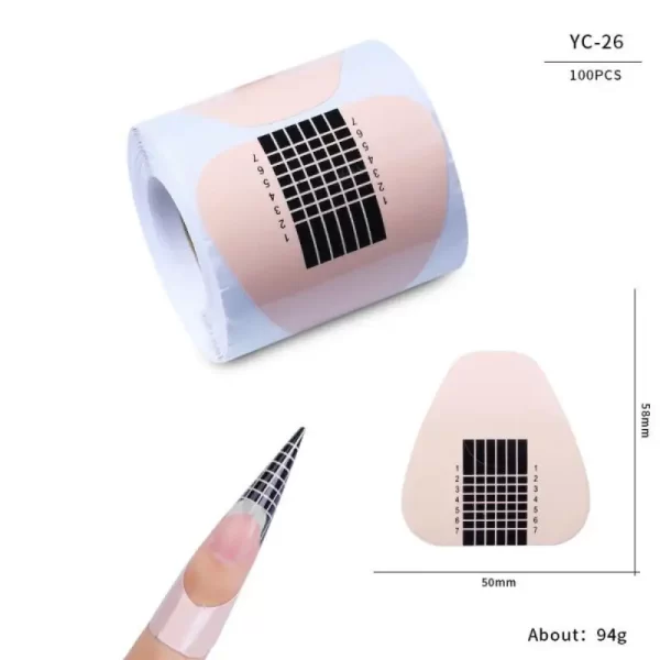 French Nail High Quality Self Adhesive Backing Economic Disposable Provide Accurate Guidance Nails Nail Care Paper Holder - Image 12