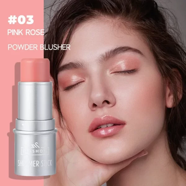 Face Brown Contouring Bronzer Stick Multifunctional Highlighter Blush Silkworm Brightening Sculpt Facial Outline Shadow Cosmetic - Image 9