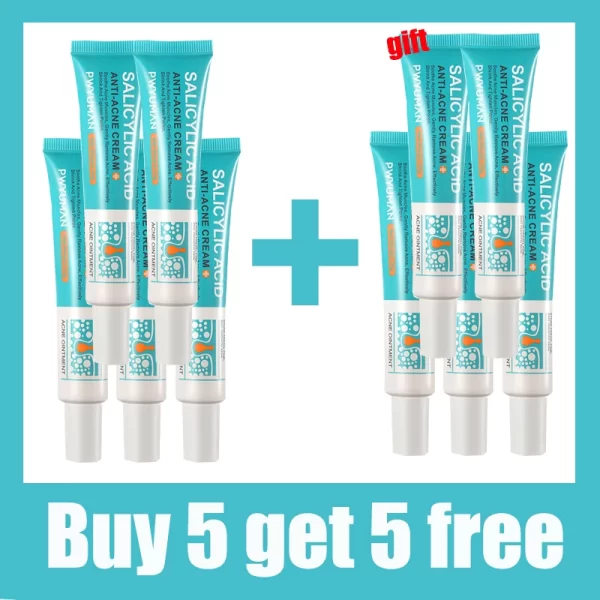 Salicylic Acid Acne Treatment Cream Repair Pimple Spots Deep Cleaning Pore Shrinking Anti-acne Oil Control Moisturizer Skin Care - Image 7
