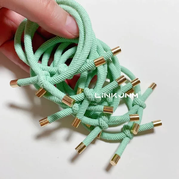 10PCS Women Elastic Hair Rubber Bands High Quality Girls Hair Bands Hair Scrunchies Gold Plated  Hair Accessories Hair Gum/Tie - Image 43