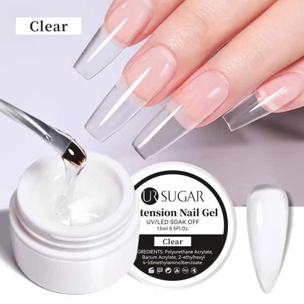 UR SUGAR 15ml White Extension Gel Nail Polish Acrylic Construct Hard Gel Semi Permanent Varnish Nude Pink Gel Polish UV Manicure - Image 8