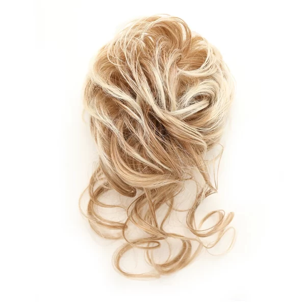 Messy Bun Synthetic Hair Piece Claw Clip Curly Wavy Hair Bun Tousled Updo Scrunchie Long Beard Chignon Ponytail for Daily Wear - Image 15