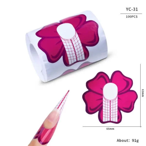 French Nail High Quality Self Adhesive Backing Economic Disposable Provide Accurate Guidance Nails Nail Care Paper Holder - Image 20