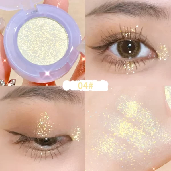 Diamond Highlighter Palette Gorgeous Glitter Eyeshadow Glossy Shiny Silkworm Shadow Shimmer Cowherd Weaver Girl Eyes Makeup - Image 11