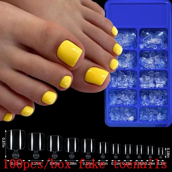120pcs Gradient Short Ballet Press on Toenails Wearable Simple Nude Color False Toe Nails Full Cover Finished False Nail Tips *& - Image 15