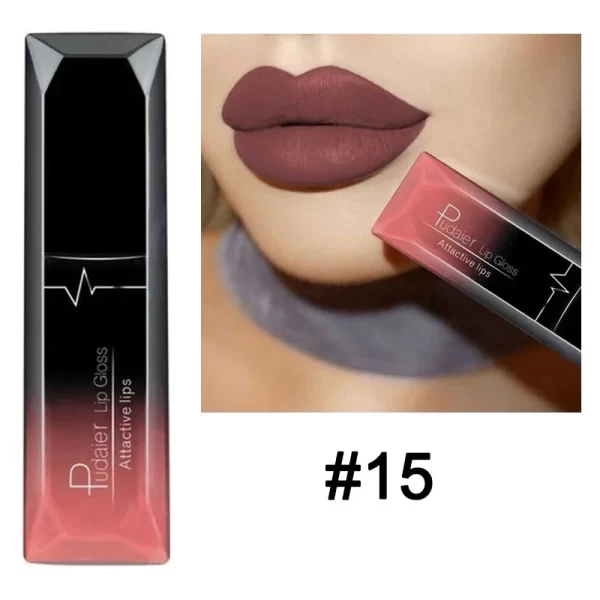 Waterproof Nude Matte Velvet Glossy Lip Gloss Lipstick Lip Balm Sexy Red Lip Tint 21 Colors Women Fashion Makeup Christmas Gifts - Image 11