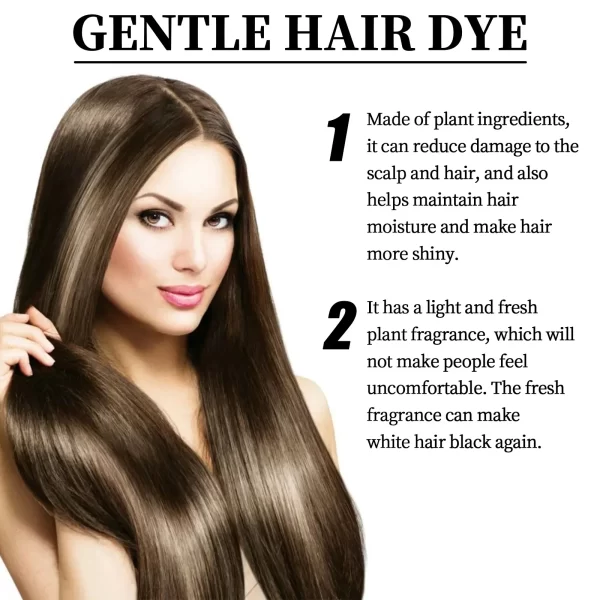 EELHOE Permanent Hair Dye Cream with Comb Long Lasting Cover Gray White Hairs Pure Plant-Based Hairdye Fruit Black Hair Cream - Image 7