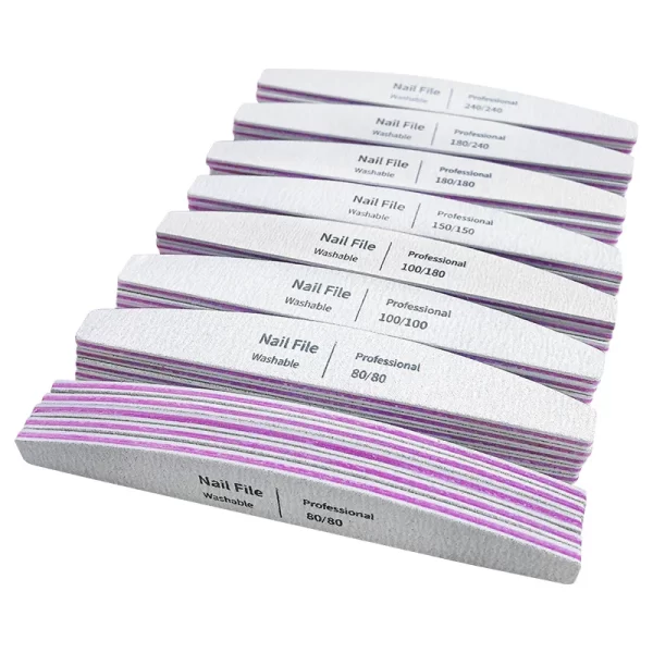 Nail File 100 to 180 Professional Tools Emery for Manicure Lime 240 Sandpaper Gel Polishing Files for Nails Buffers Set Polisher - Image 5