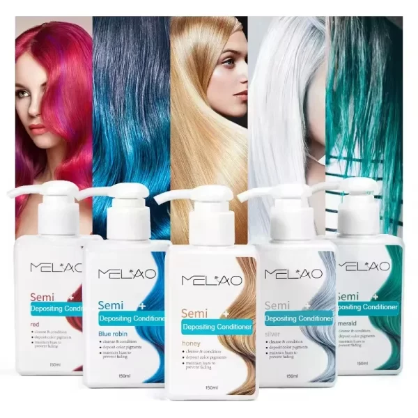 MELAO Hair Dye - Semi Permanent Hair Color Depositing Conditioner, Cruelty-free - Image 2