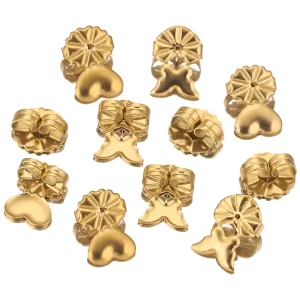 20pcs/lot Stainless Steel Chic Heart Butterfly Earrings Backs Fixtures Earring Base Posts Parts for Diy Jewelry Making Supplies