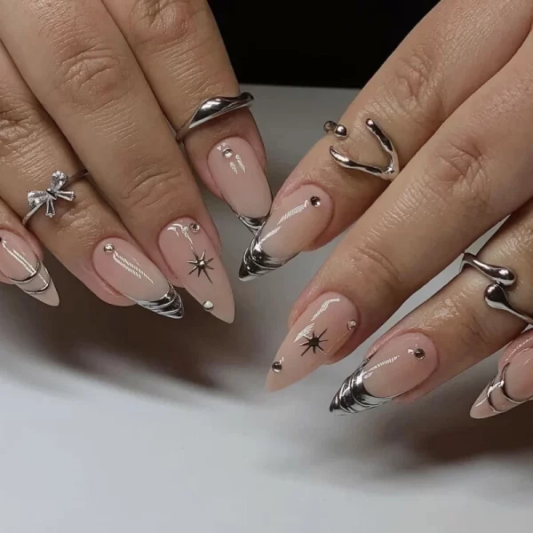 24Pcs Almond 3D White Bowknot Design French Wearable Fake Nails Pearl Removable Elegant False Nail Press On Nails Patche Tips - Image 11