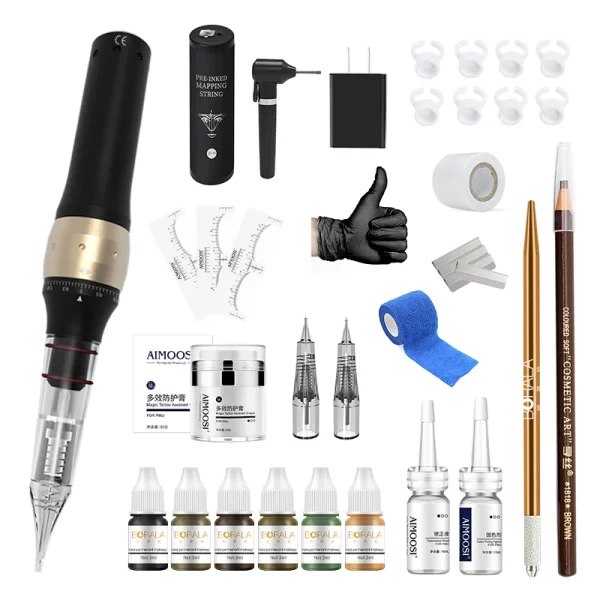 M7 Permanent Makeup Tattoo Machine Set For Eyebrows Microblading Set Facial Beauty Art Eyebrow Tattoo Supplies Machine Kits Tool - Image 10