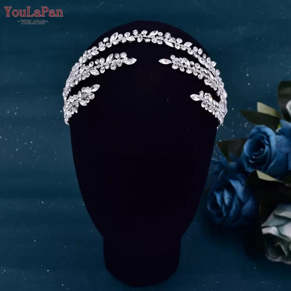 YouLaPan HP496 Rhinestone Bridal Headband Woman Headpiece Wedding Hair Accessories Bride Tiara Pageant Headdresses Wedding Tiara - Image 3
