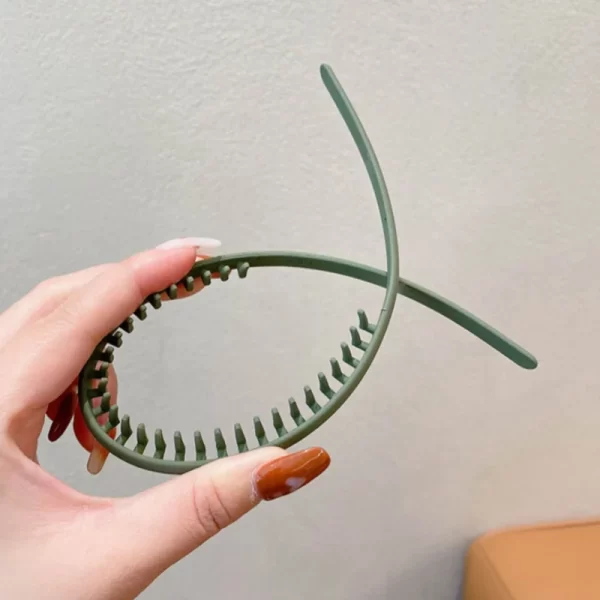 Elegant Solid Color Wave Hairbands For Women Trendy Toothed Non-slip Hair Combs Hair Accessories Girl Face Wash Sports Headbands - Image 6