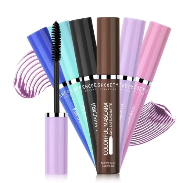 Colored Mascara Eyelashes Blue Pink Green Colorful Waterproof Mascara Charming Long Lasting Curling Mascara Eye Christmas Makeup - Image 4