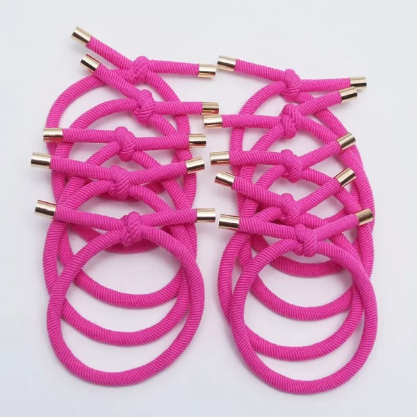 10PCS Women Elastic Hair Rubber Bands High Quality Girls Hair Bands Hair Scrunchies Gold Plated  Hair Accessories Hair Gum/Tie - Image 11