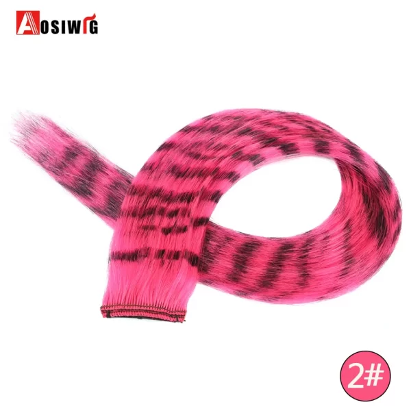 Synthetic 18" Feathers Hair Clip in One Piece Hair Extension DIY Colorful Hairpiece For Fashion Beautiful Girls - Image 9