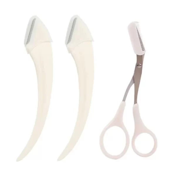 Karsyngirl 1/2/3Pcs Eyebrow Trimming Knife Eyebrow Face Razor For Women Eyebrow Scissors With Comb Brow Trimmer Scraper - Image 5